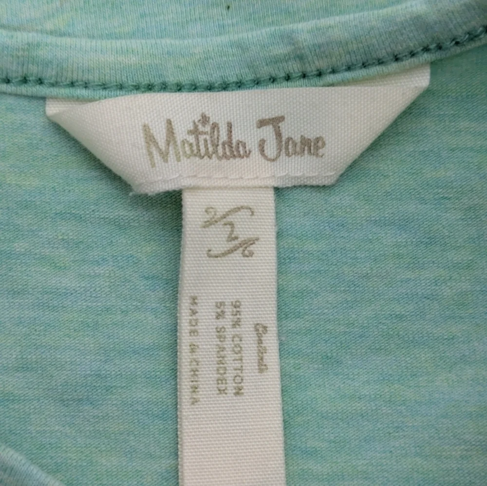 Matilda Jane Green Long Ruffle Sleeve Shirt 2T